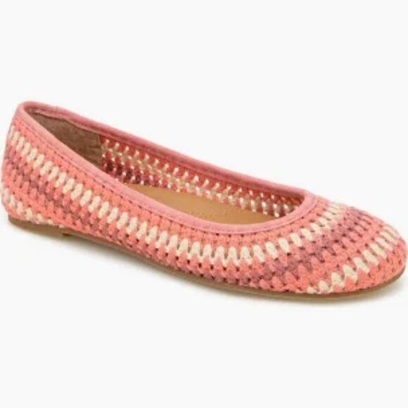 Gentle Souls by Kenneth Cole Women's Mable Ballet Flat in Poppy Multi Fabric NIB - Picture 1 of 9